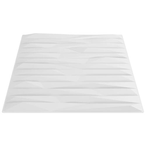 Vægpaneler 48 stk. 50x50 cm 12 m² XPS sten hvid