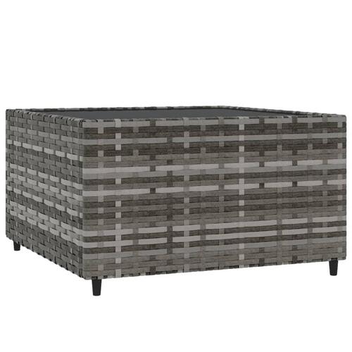 Loungesæt til haven 4 dele med hynder polyrattan grå
