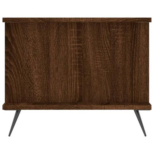 Sofabord 90x50x40 cm konstrueret træ brun egetræsfarve
