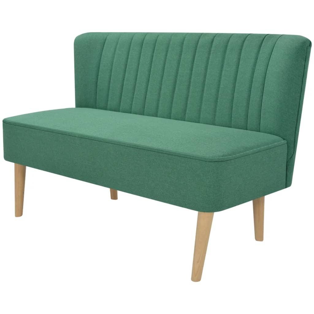 Stofsofa 117x55,5x77 cm grøn