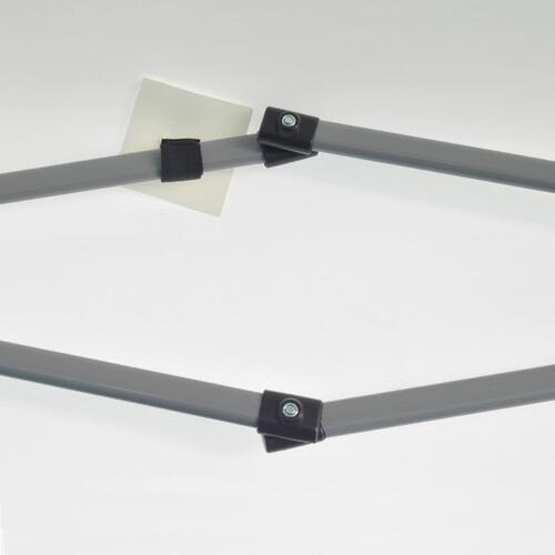 Sekskantet foldbar pop op-pavillon 3,6x3,1 m cremefarvet