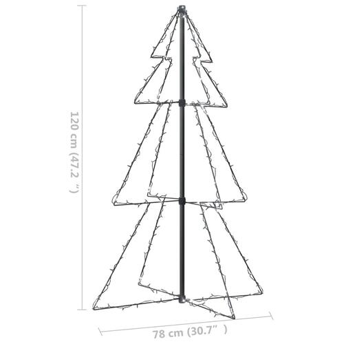 Lysende juletræ 78x120 cm 160 LED'er indendørs/udendørs