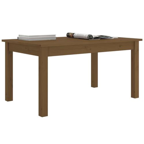 Sofabord 80x50x40 cm massivt fyrretræ gyldenbrun