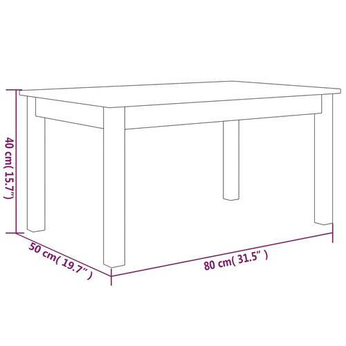 Sofabord 80x50x40 cm massivt fyrretræ gyldenbrun