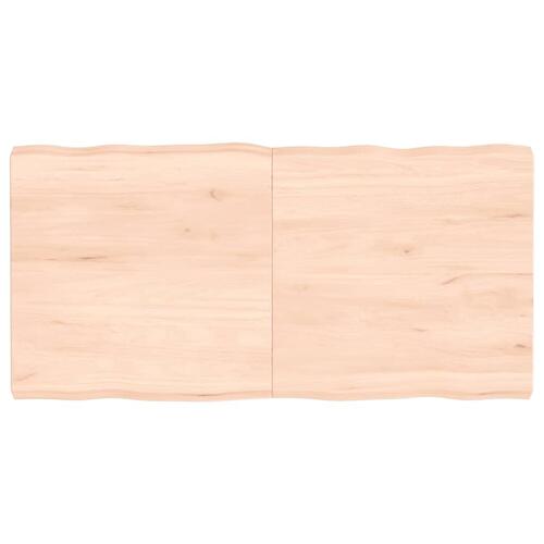 Bordplade 120x60x(2-6)cm naturlig kant ubehandlet massivt træ