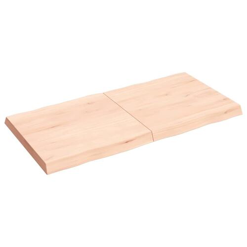 Bordplade 120x60x(2-6)cm naturlig kant ubehandlet massivt træ