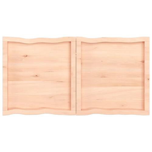 Bordplade 120x60x(2-6)cm naturlig kant ubehandlet massivt træ