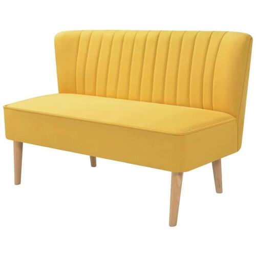 Stofsofa 117x55,5x77 cm gul