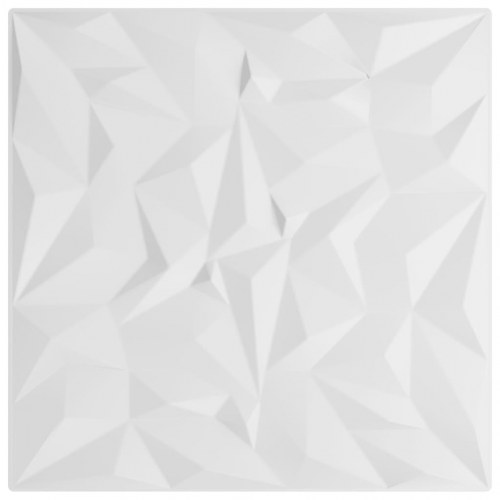Vægpaneler 24 stk. 50x50 cm 6 m² XPS ametyst hvid