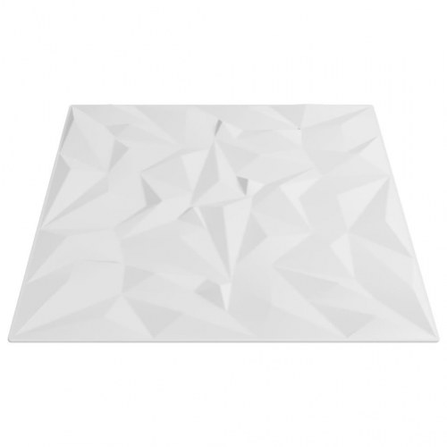 Vægpaneler 24 stk. 50x50 cm 6 m² XPS ametyst hvid