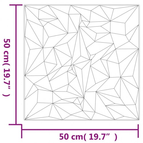 Vægpaneler 24 stk. 50x50 cm 6 m² XPS ametyst hvid