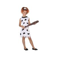 Kostume til børn Huleboer kvinde Hvid (1 pc) 5-6 år