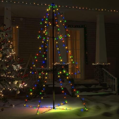 Lysende juletræ 98x150 cm 200 LED'er indendørs/udendørs