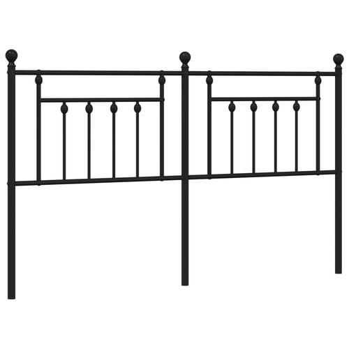 Sengegavl 160 cm metal sort