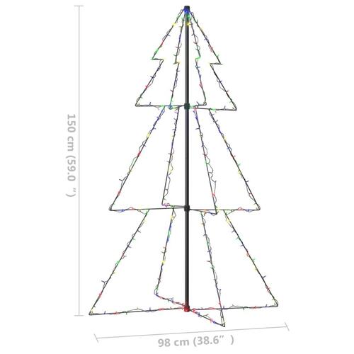 Lysende juletræ 98x150 cm 200 LED'er indendørs/udendørs