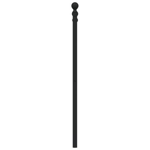 Sengegavl 160 cm metal sort