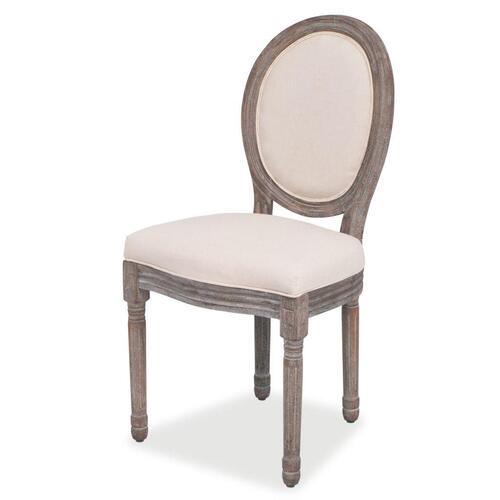 Spisebordsstole 2 stk. stof cremefarvet