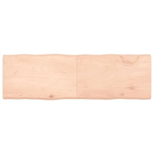 Bordplade 160x50x(2-6)cm naturlig kant ubehandlet massivt træ