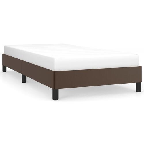 Sengeramme 80x200 cm kunstlæder brun