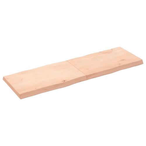 Bordplade 160x50x(2-6)cm naturlig kant ubehandlet massivt træ