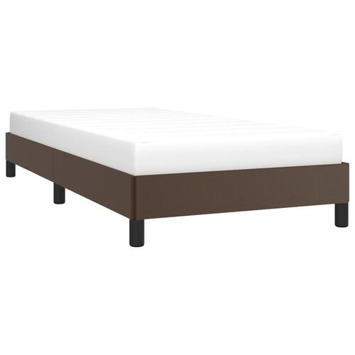 Sengeramme 80x200 cm kunstlæder brun