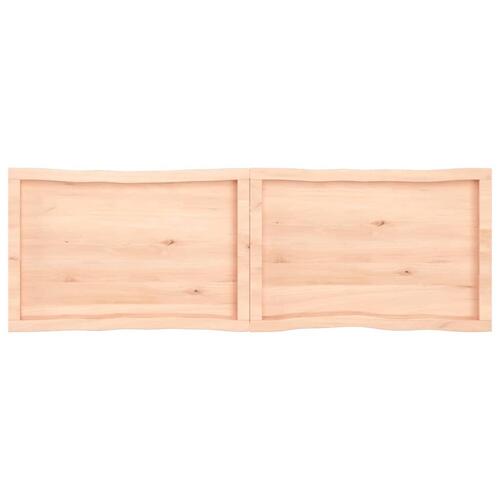 Bordplade 160x50x(2-6)cm naturlig kant ubehandlet massivt træ
