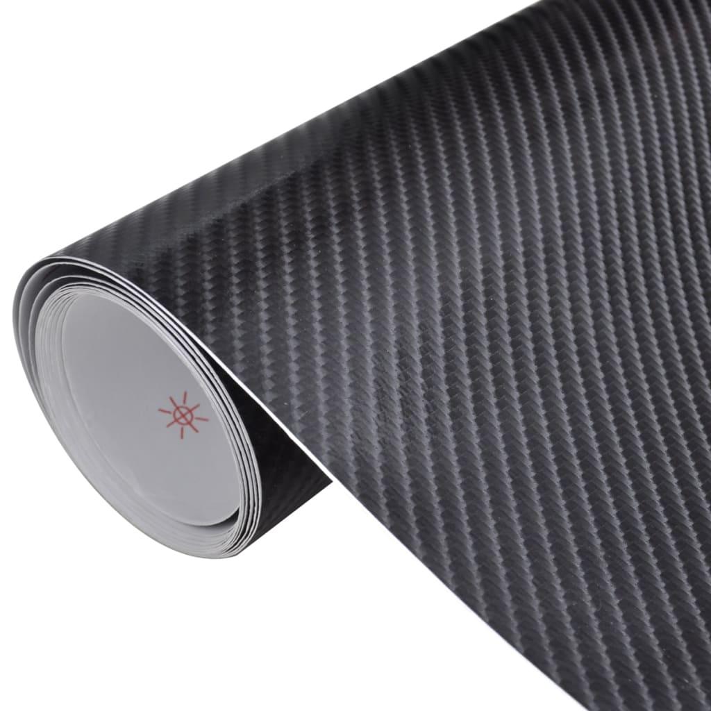 Bilfolier 2 stk. 100x150 cm + 50x150 cm 4D sort