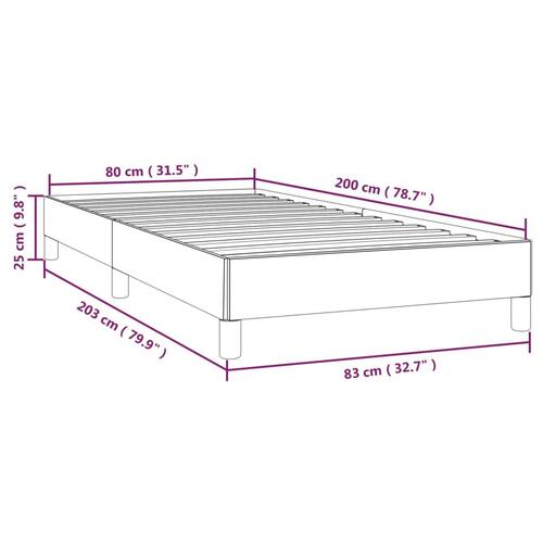 Sengeramme 80x200 cm kunstlæder brun