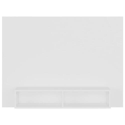 Væghængt tv-skab 102x23,5x90 cm konstrueret træ hvid