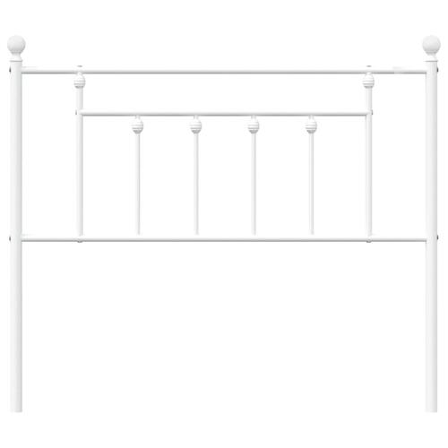 Sengegavl 107 cm metal hvid