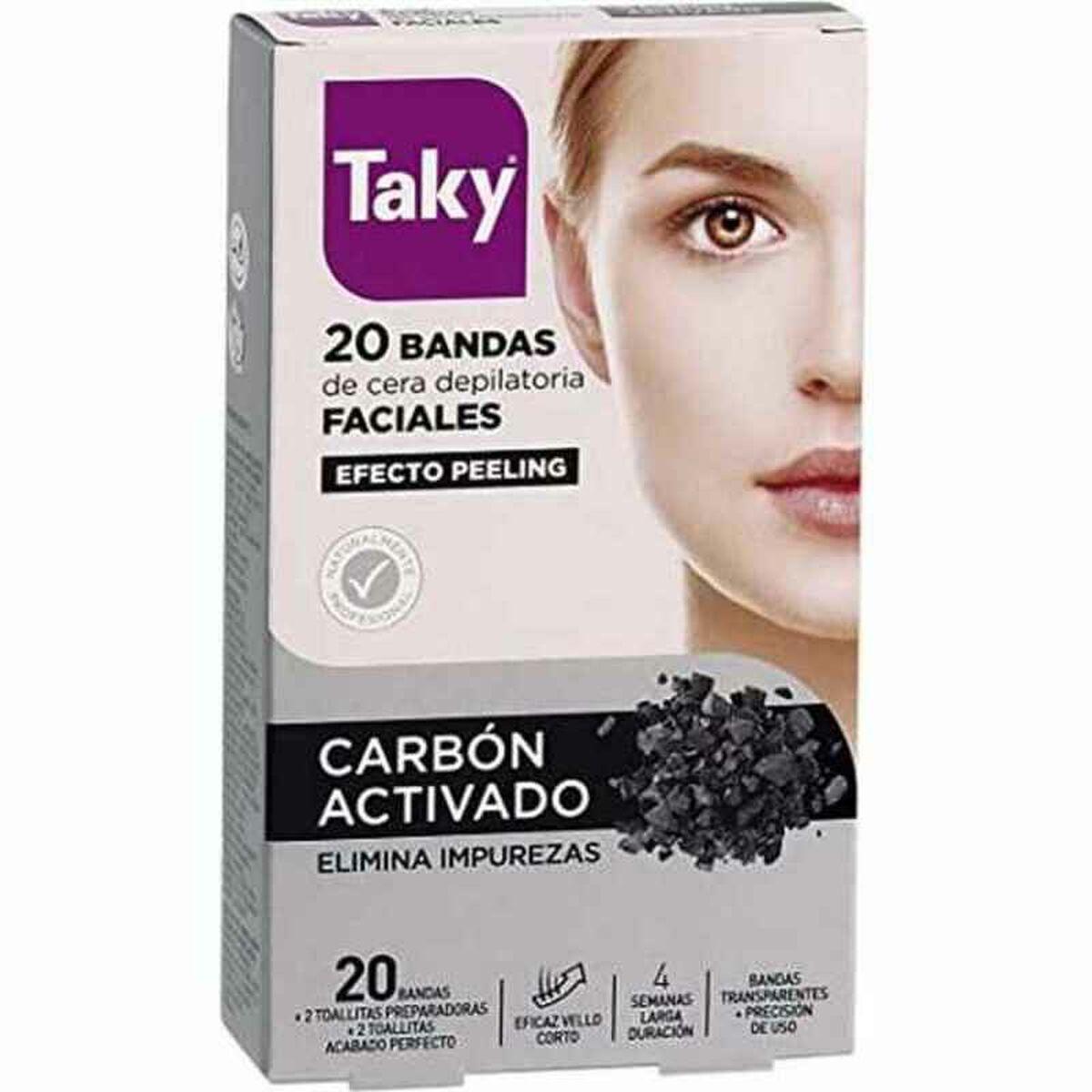 Bandas Depilatórias Faciais Carbón Activado Taky Carbon Activado