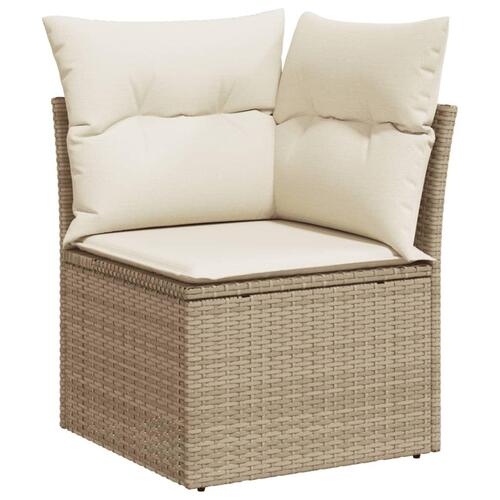 Sofasæt til haven 4 dele med hynder polyrattan beige