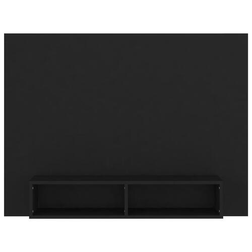 Væghængt tv-skab 120x23,5x90 cm konstrueret træ sort