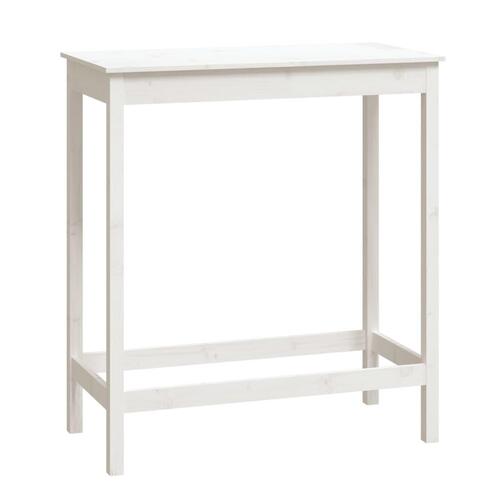 Barbord 100x50x110 cm massivt fyrretræ hvid