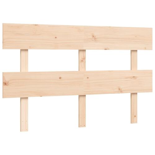 Sengeramme med sengegavl 140x190 cm massivt træ