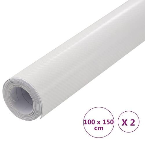 Bilfolier 2 stk. 100x150 cm 4D hvid
