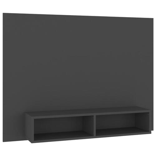 Væghængt tv-skab 120x23,5x90 cm konstrueret træ grå