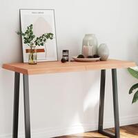 Bordplade 120x60x(2-6) cm naturlig kant behandlet træ lysebrun