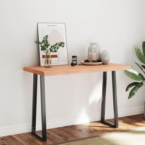 Bordplade 120x60x(2-6) cm naturlig kant behandlet træ lysebrun