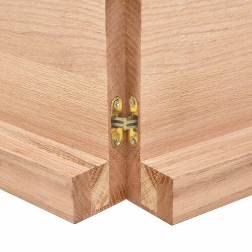 Bordplade 120x60x(2-6) cm naturlig kant behandlet træ lysebrun