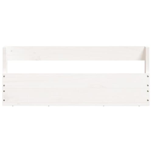Væghængte skohylder 2 stk. 59x9x23 cm massivt fyrretræ Hvid