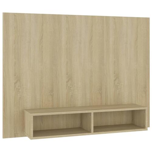 Væghængt tv-skab 120x23,5x90 cm konstrueret træ sonoma-eg