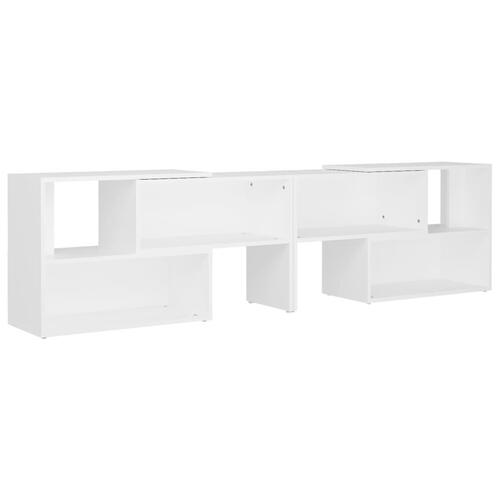 Tv-bord 149x30x52 cm konstrueret træ hvid