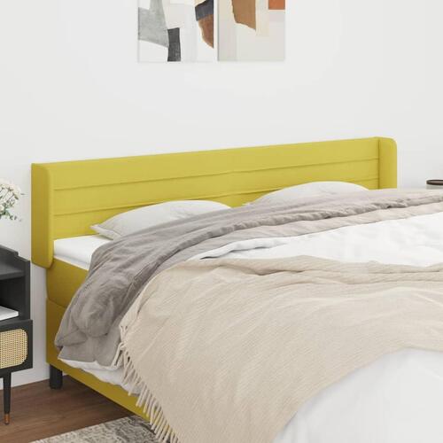 Sengegavl med kanter 203x16x78/88 cm stof grøn