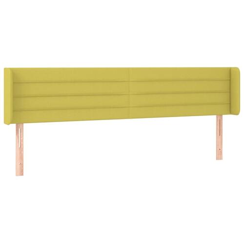 Sengegavl med kanter 203x16x78/88 cm stof grøn