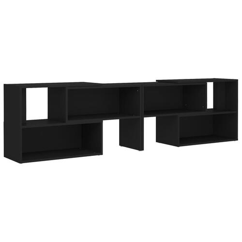 Tv-bord 149x30x52 cm konstrueret træ sort