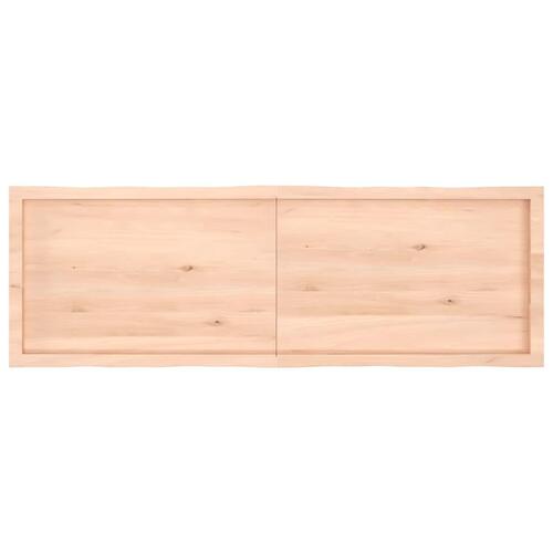 Bordplade 160x50x(2-4)cm naturlig kant ubehandlet massivt træ