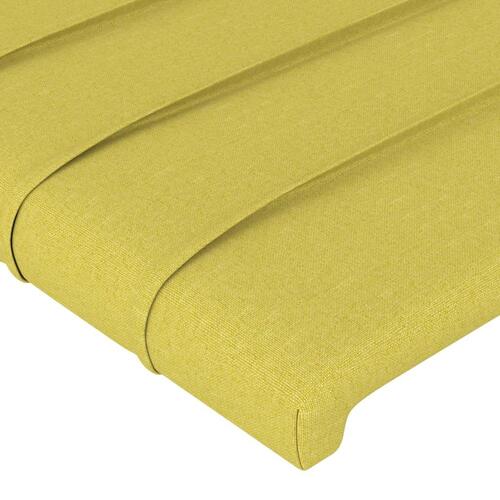 Sengegavl med kanter 203x16x78/88 cm stof grøn