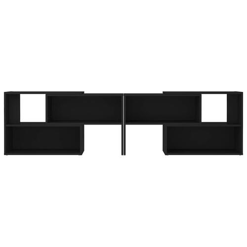 Tv-bord 149x30x52 cm konstrueret træ sort