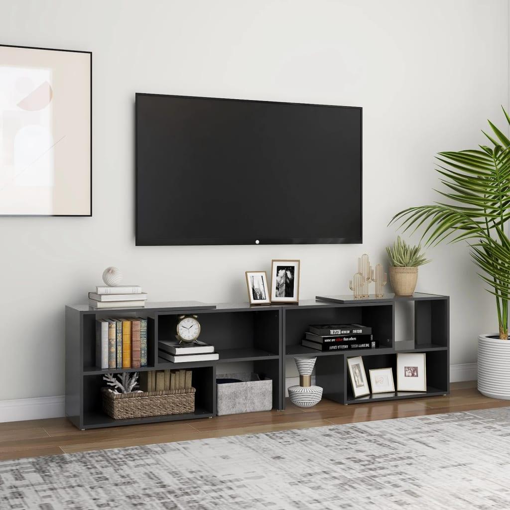 Tv-skab 149x30x52 cm spånplade grå